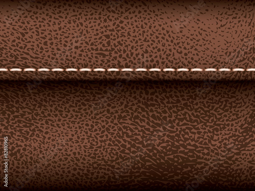 Brown leather vector texture, part of clothes