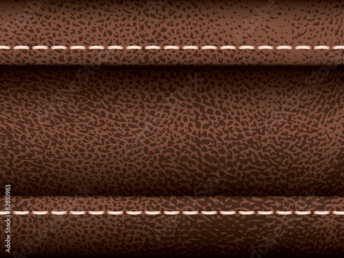 Brown leather vector texture, part of clothes
