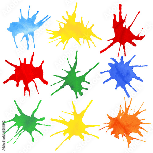 bunte Farbkleckse