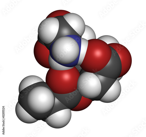 Hydroxycitric acid  (HCA, hydroxycitrate) molecule.  photo