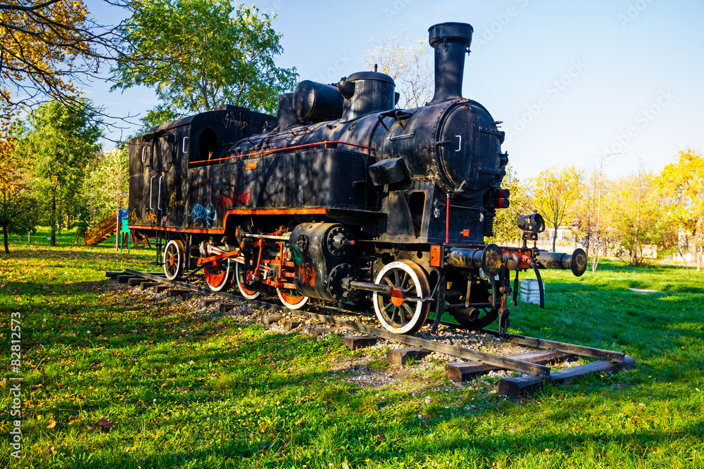 Fototapeta premium Steam locomotive exhibit