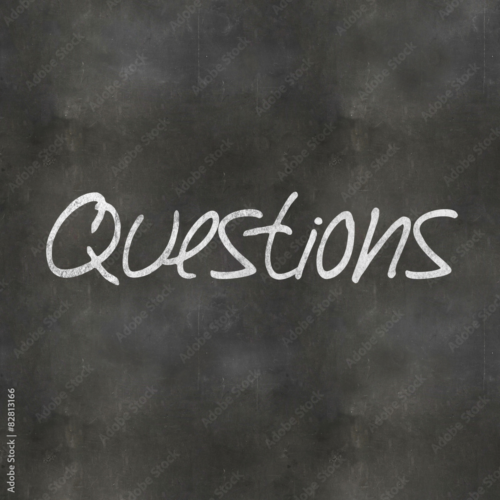 Obraz premium Blackboard Questions