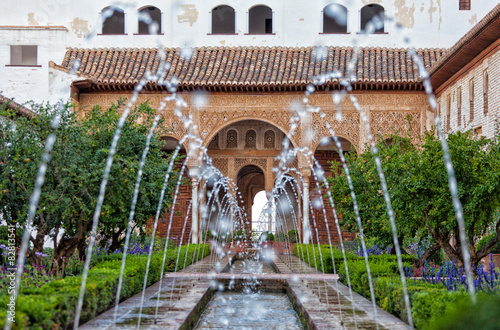 Gardens of the Generalife in Spain, part of the Alhambra photo