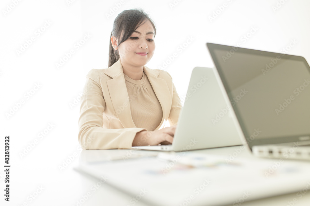 businesswoman analyzing financial report.accounting businesswoman analyzing financial report.accounting