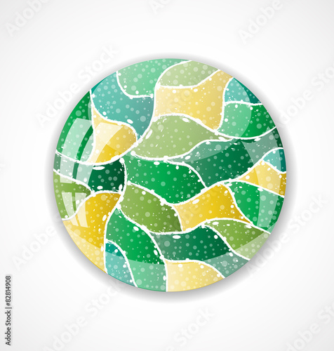 Abstract drawing in glass.