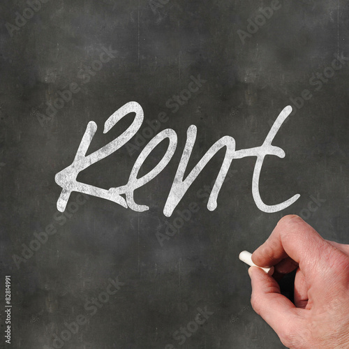 Hand Writing Rent