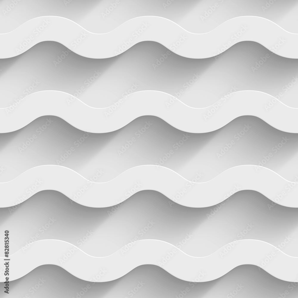 Abstract white paper 3d horizontal waves seamless background Abstract white paper 3d horizontal waves seamless background