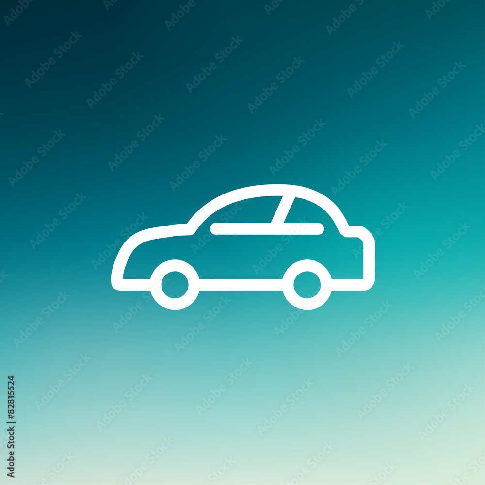 Car thin line icon