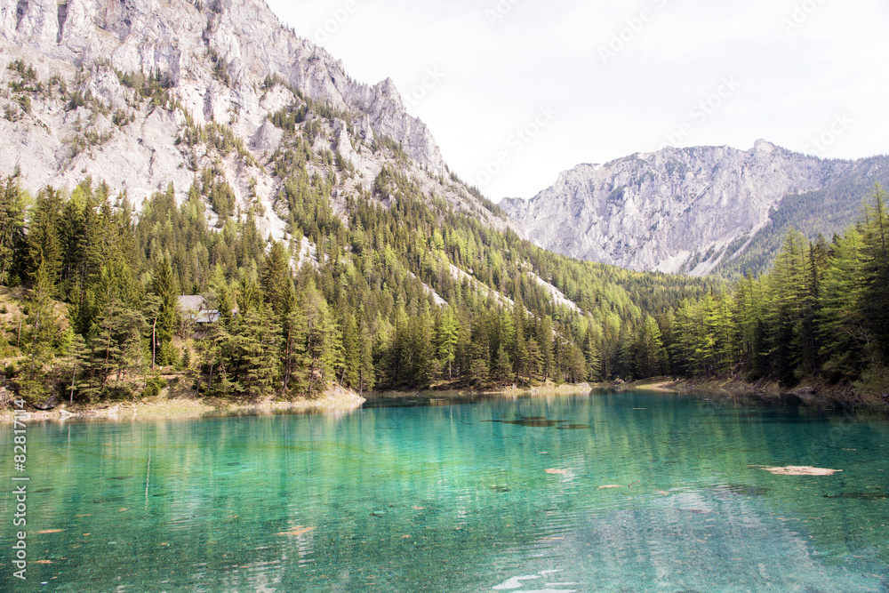 Green lake in Tragoess,Styria ,Austria