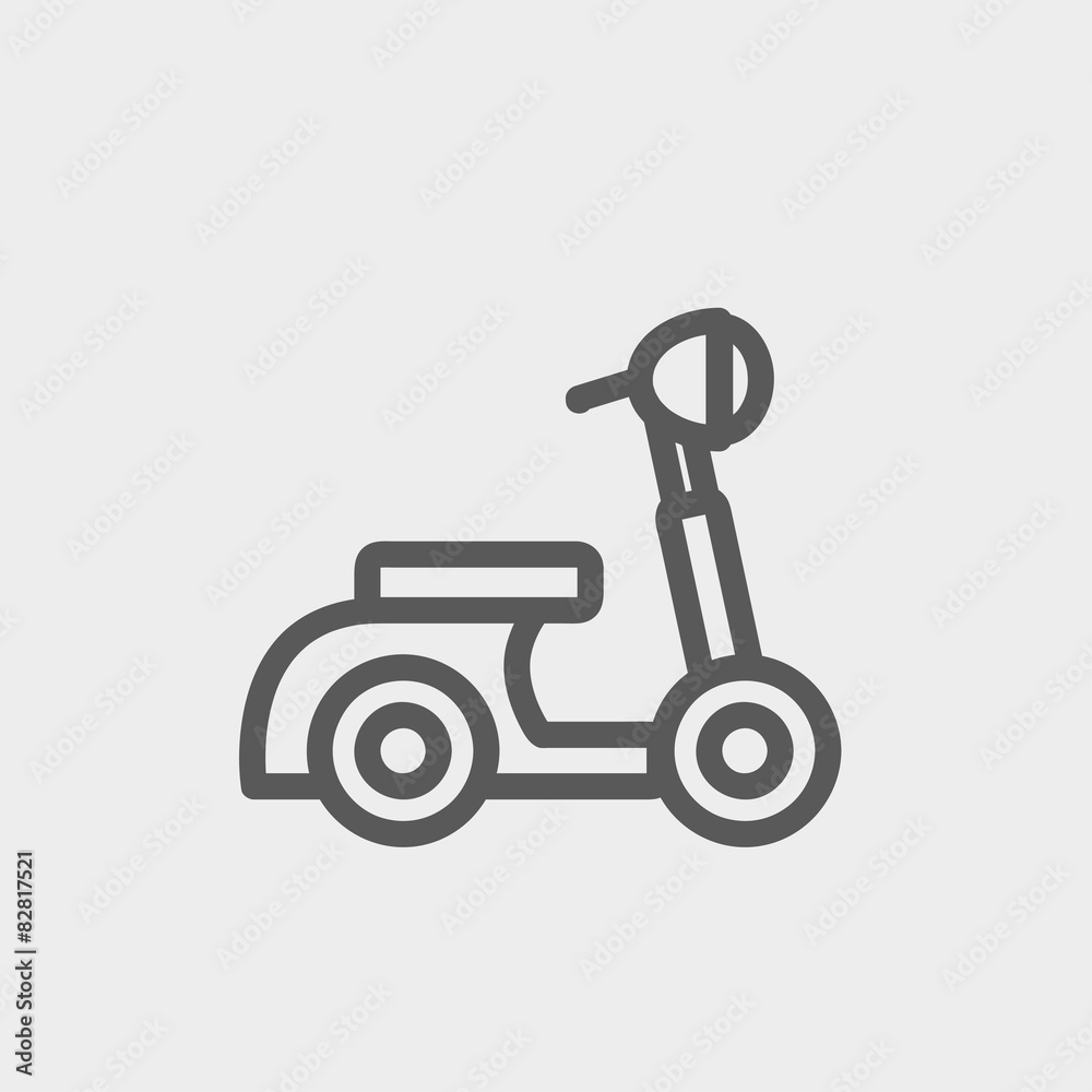 Scooter thin line icon Scooter thin line icon