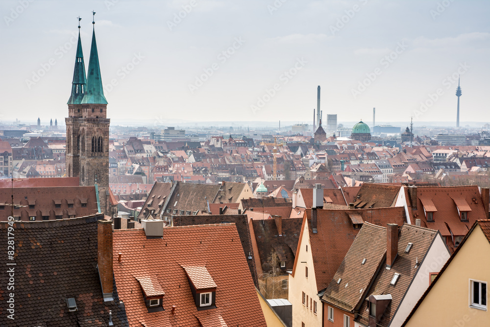 View over Nuremberg city