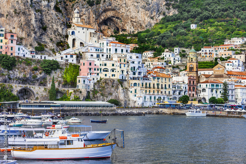 Italian holidays, view of pictorial Amalfi