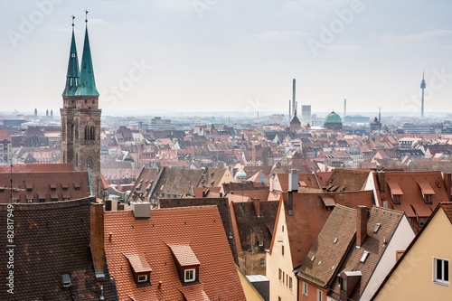 View over Nuremberg city