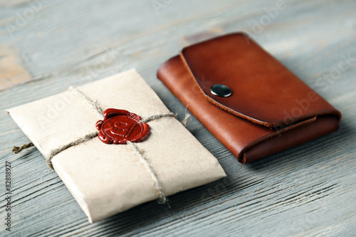 Hand made leather man walle...