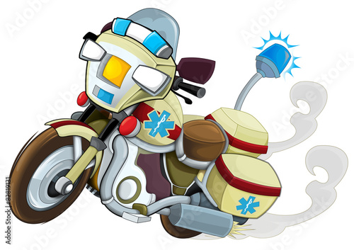 Cartoon motorcycle - illustration for the children