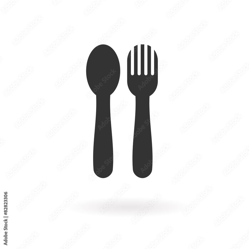 Spoon and fork icon Spoon and fork icon