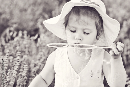 toddler girl in lavender field