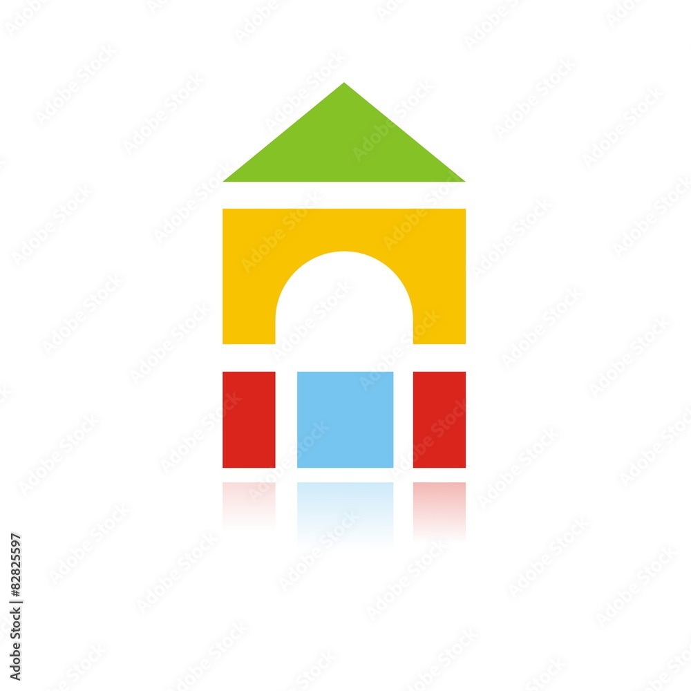 Icono piezas de construcción color FB reflejo