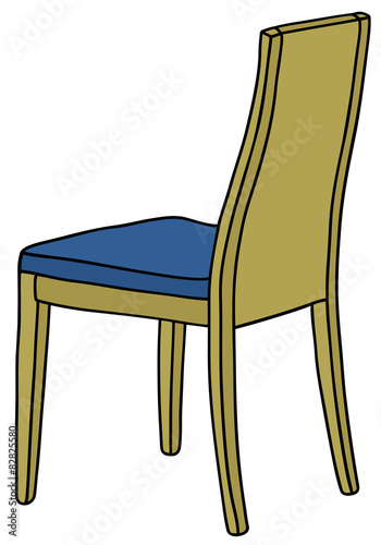 Hand drawing of a modern wooden chair