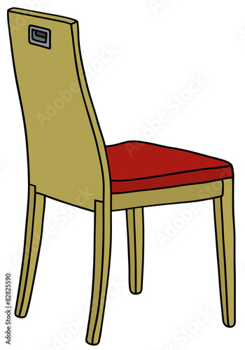 Hand drawing of a modern wooden chair