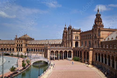 Plaza de España (Spain Square) in Seville. Andalusia, Spain.