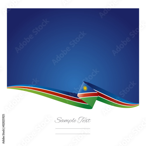 Abstract color background Namibia flag vector