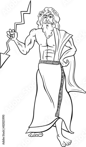 greek god zeus coloring page