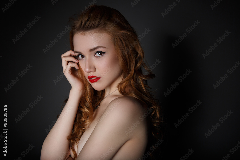 Lonely Woman on the Background Lonely Woman on the Background