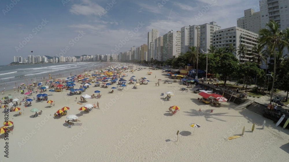 Aerial View of famous Beach in Brazil