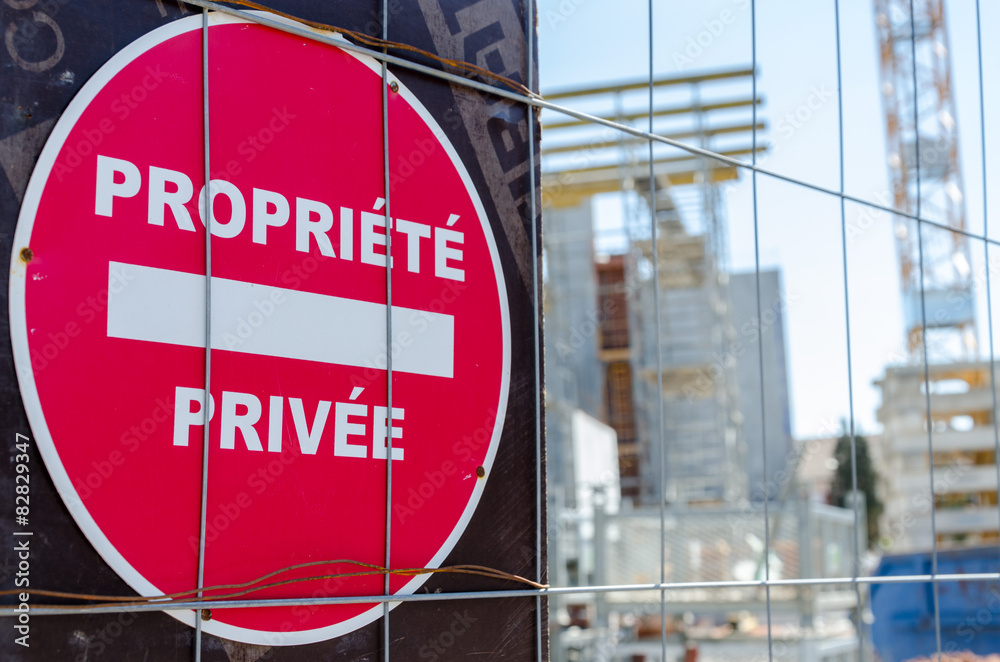 Obraz premium Private property sign