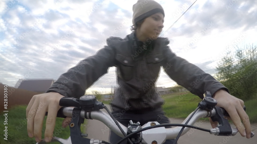 bike ride, the view from the handlebar, extreme camera bike ride, the view from the handlebar, extreme camera