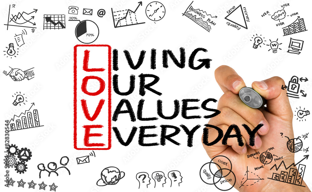 love concept: living our values everyday love concept: living our values everyday