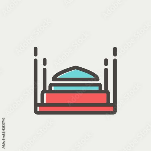 Bed thin line icon