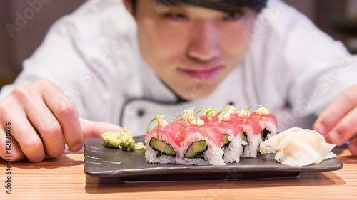 Preparation for doing sushi