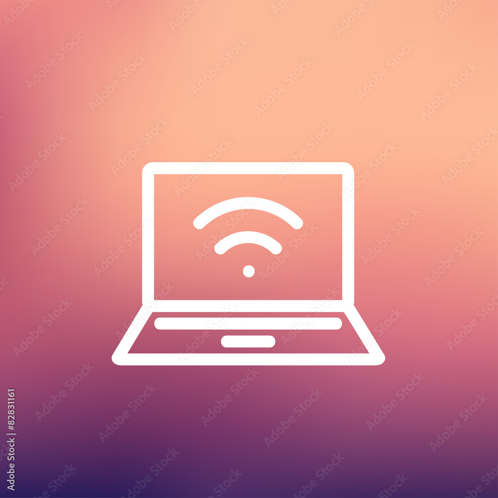 Internet wifi thin line icon Internet wifi thin line icon