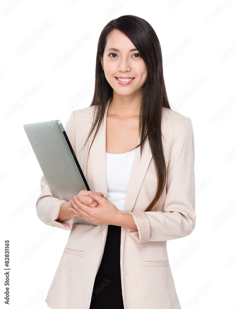 Businesswoman use of laptop computer Businesswoman use of laptop computer