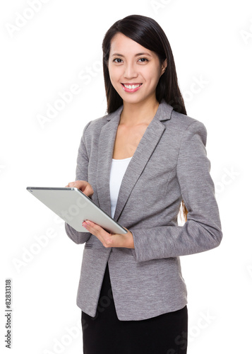 Young businesswoman use of digital tablet