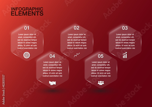 hexagon transparent glass for business design,infographics templ