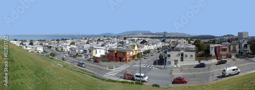 Photography Panoramic view of San Francisco, CA