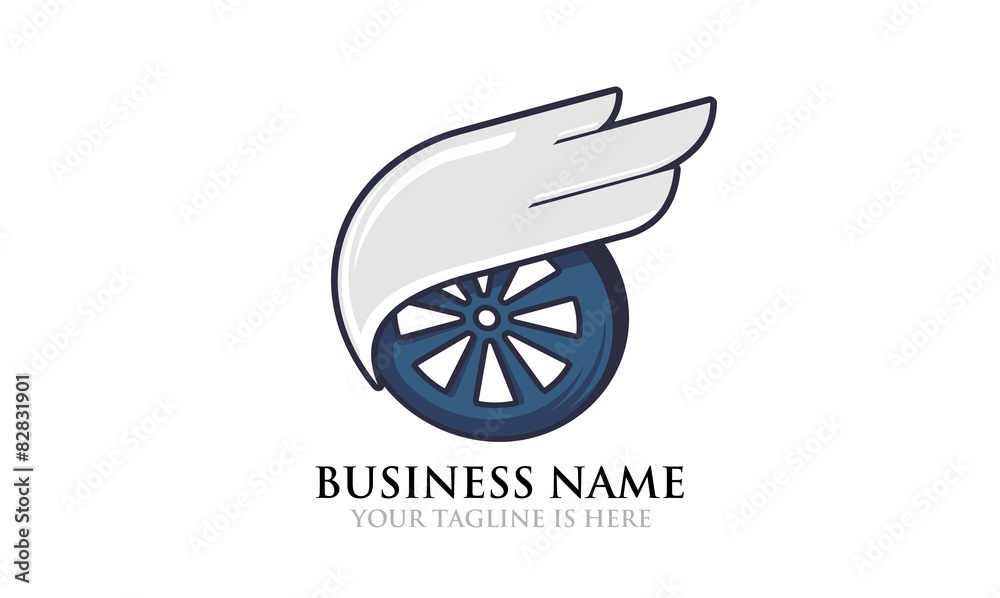 Flying Wheel Logo Template Stock Vector Adobe Stock