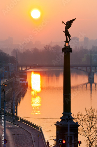 Photography Moldau river, Lesser town, Prague (UNESCO), Czech republic