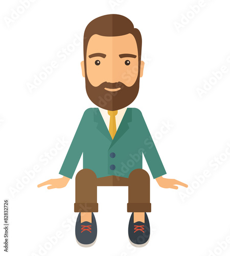 Businessman is sitting 