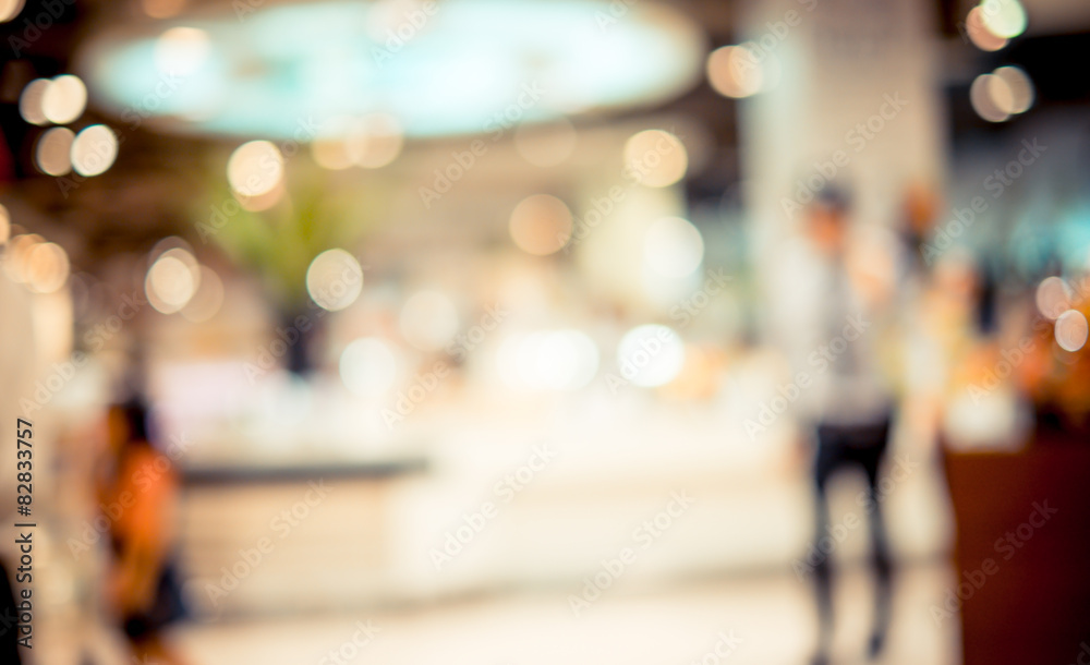 store blur background with bokeh