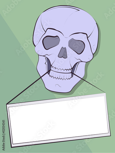 announcement in a teeth of a skull