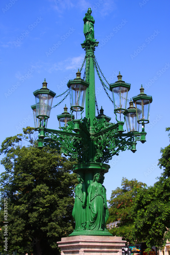 Lantern on the Hradcany Square in Prague