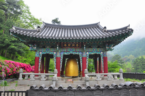 Big bell  at Wowoojongsa temple , South Korea photo