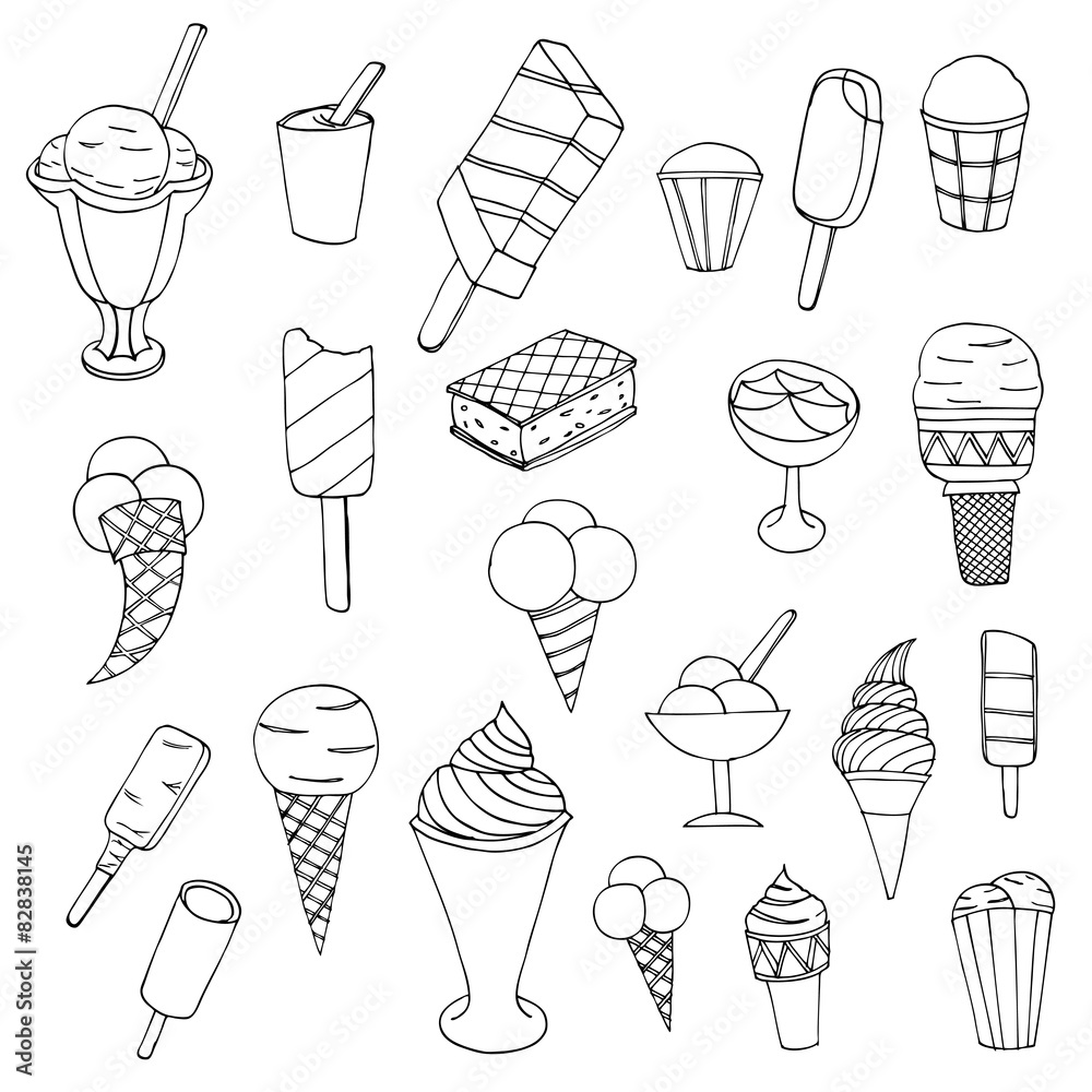 cartoon ice cream Stock Vector | Adobe Stock