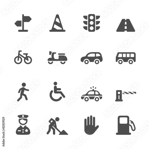 traffic icon set, vector eps10