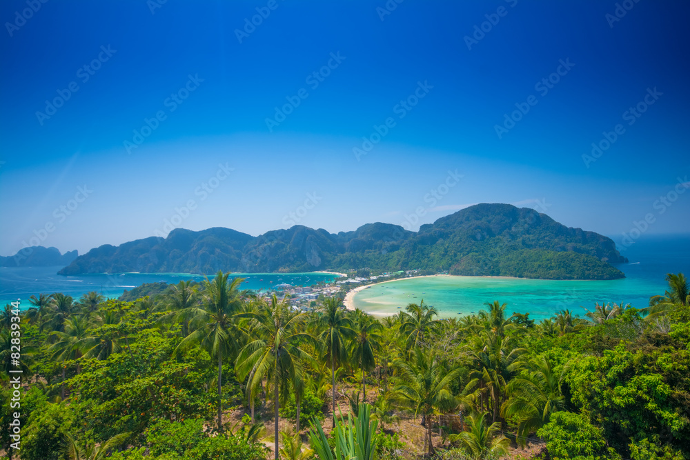 Travel background - Phi-Phi island, Krabi Province, Thailand