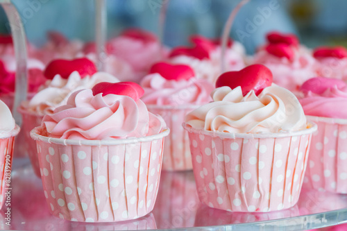 Colorful of sweet cup cake.